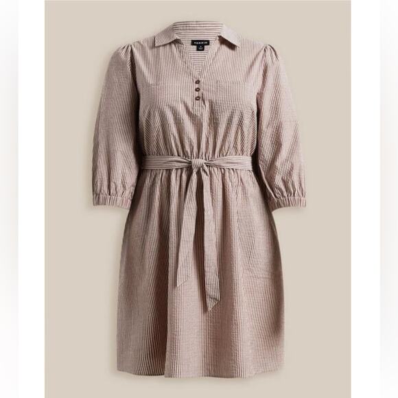 Torrid Striped Mini Cotton Poly Blouson Sleeve Shirt Dress 2X NWT 40056348 - Picture 16 of 16